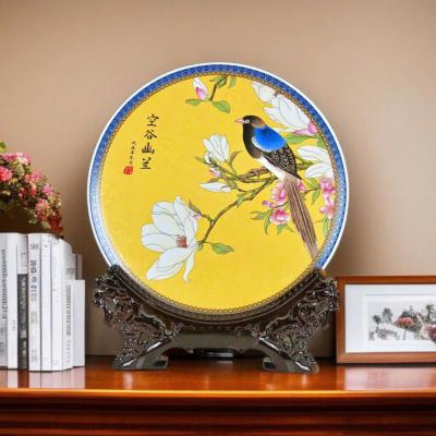 BỘ BA ĐĨA CẢNH HỌA TIẾT HOA LAN CAO CẤP